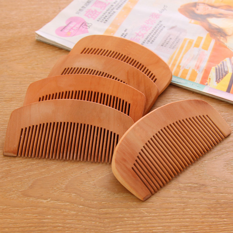 Boutique peach comb anti-static anti-hair loss hairdressing hair comb men and women carved lettering gift