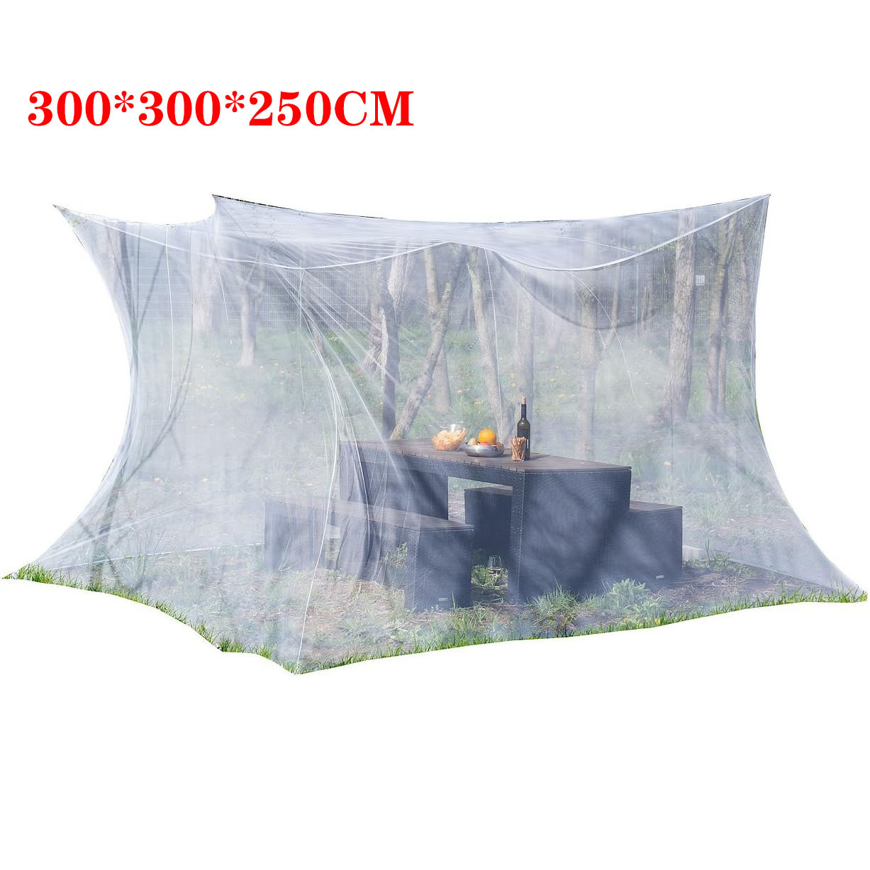 Cross-Border Outdoor Mosquito Net Square Mosquito Net Extra Large Encrypted Floor-Standing Mosquito Net Garden Courtyard Mosquito Net Portable Mosquito Net