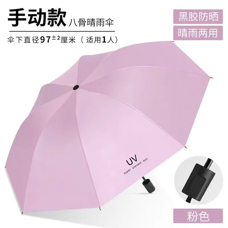 Picture of UV Umbrella Custom Wholesale UV Protection Thickened Sun Protection Sunshade Umbrella Sun Umbrella Folding Sunny and Rainy Umbrella for Men and Women