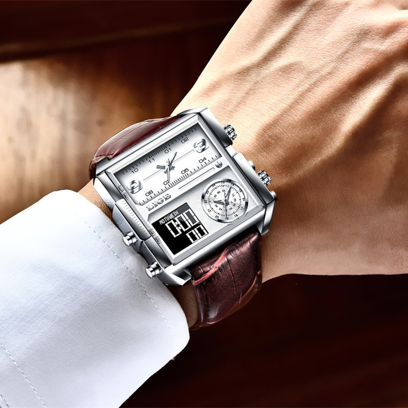 Picture of Dual Display Square Quartz Watch Men's Watch Fashion Business Personality Casual Large Dial Domestic Wristwatch Cross-border Wholesale