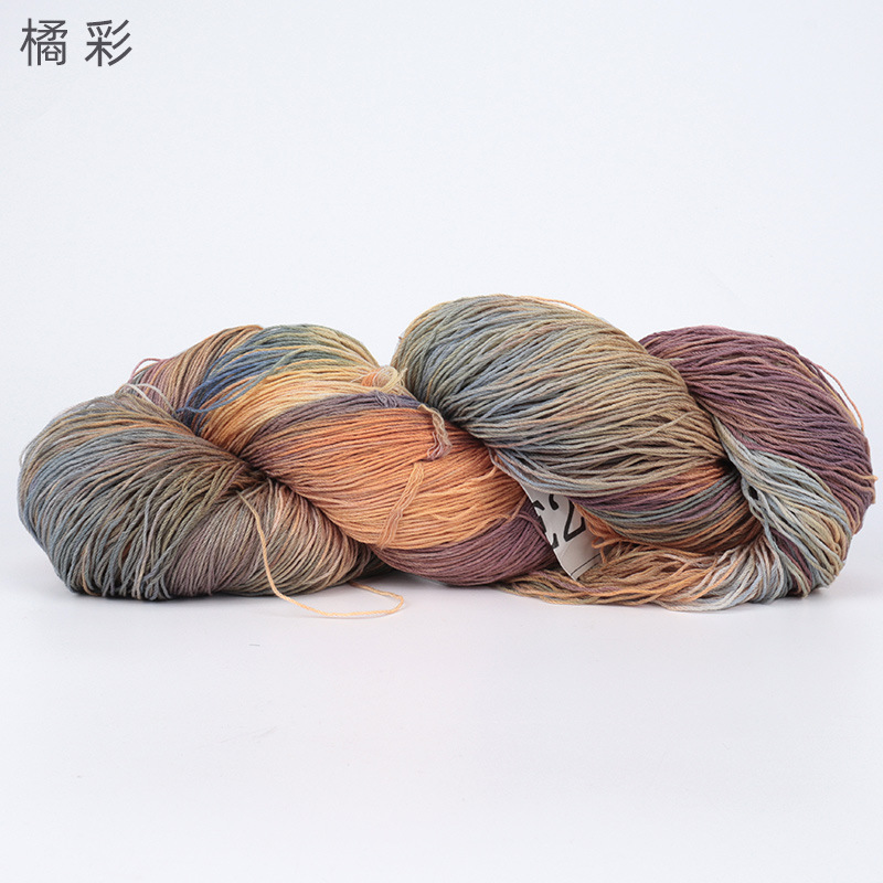 Picture of Cross-border hot-selling segment dyed Tencel flax thread handmade diy color halo fashion yarn wool group wholesale