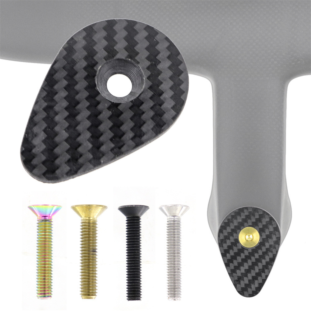 Special carbon fiber sun cover for MOST handlebars bicycle handlebars vertical cover with screws for F12 handlebars