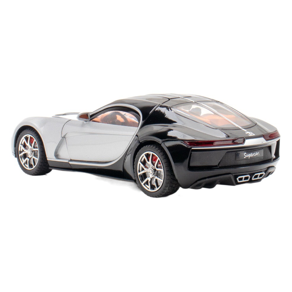 (Foam box) simulation 1 to 24 Bugatti Atlantic alloy sports car model decoration children's toys