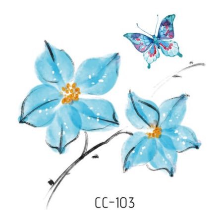 Picture of New waterproof flower tattoo stickers fashion small fresh face stickers fashion Photo Studio Art Stickers