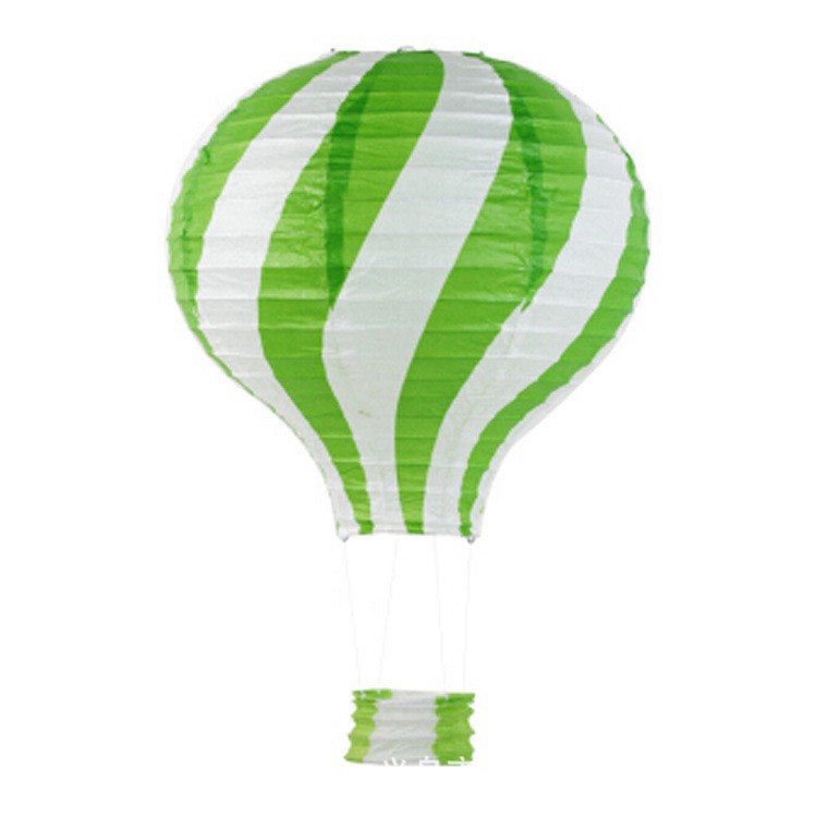 Picture of 2020 new manufacturers wholesale hot air balloon paper lantern two-color stitching rainbow export wedding paper lantern decoration
