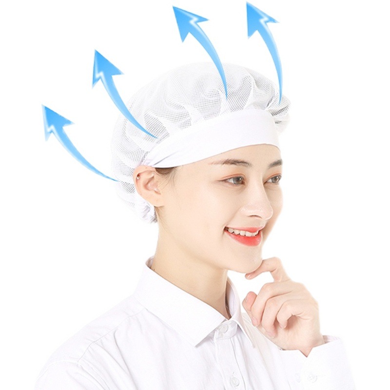 Picture of Canteen Restaurant Breathable Mesh Dust Cap Factory Workshop Multi-Color Work Hat Kitchen Smoke-Proof Chef Hat Wholesale