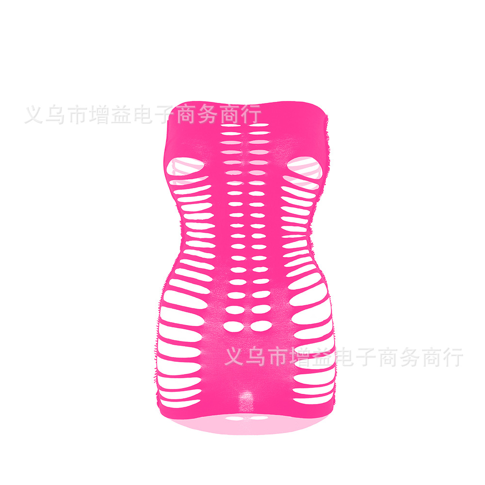 Picture of European and American foreign trade sexy underwear tube top hole skirt hollow w294