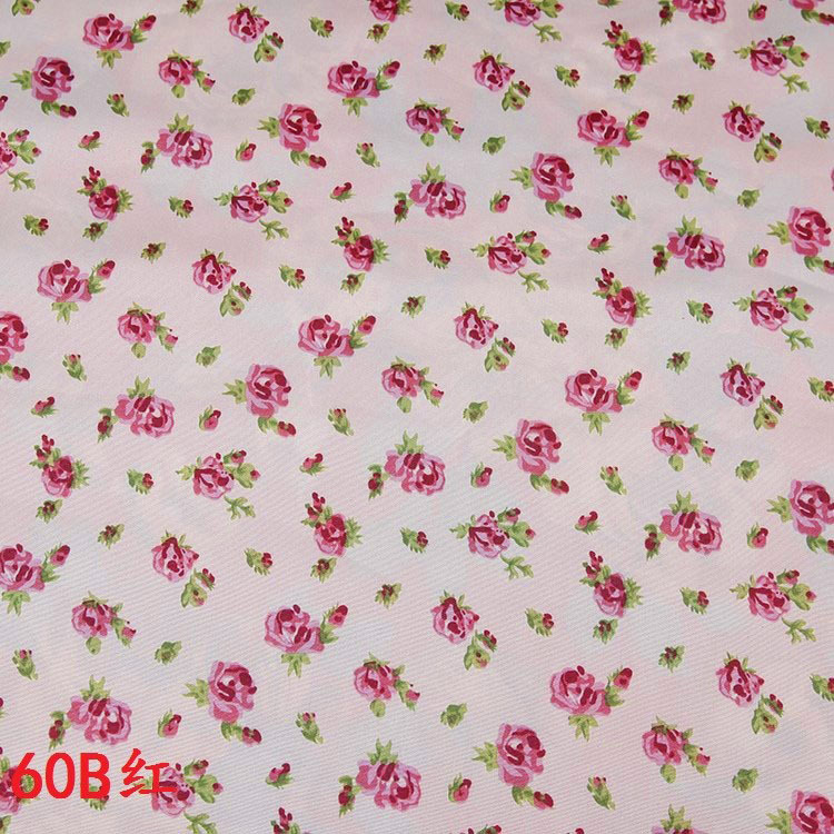 Wholesale Warm Beige Bottom Small Rose Bud Textile Cloth Korean Small Floral Ab Version Fabric Polyester Printed Cloth