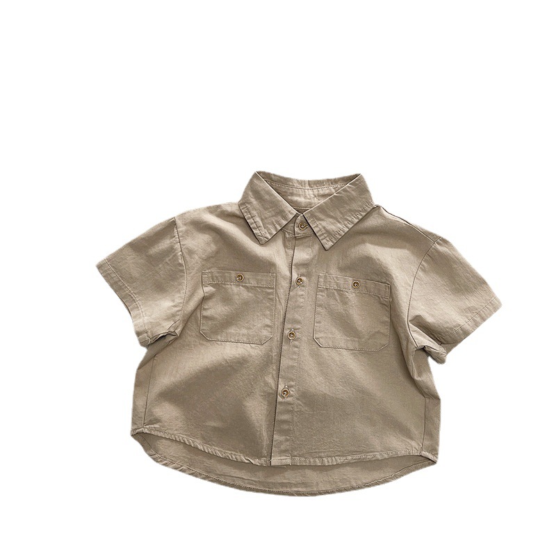 Picture of Copy good build ~ spring and summer new children's half sleeve shirt boys and girls Japanese Korean simple short sleeve coat tide children's clothing