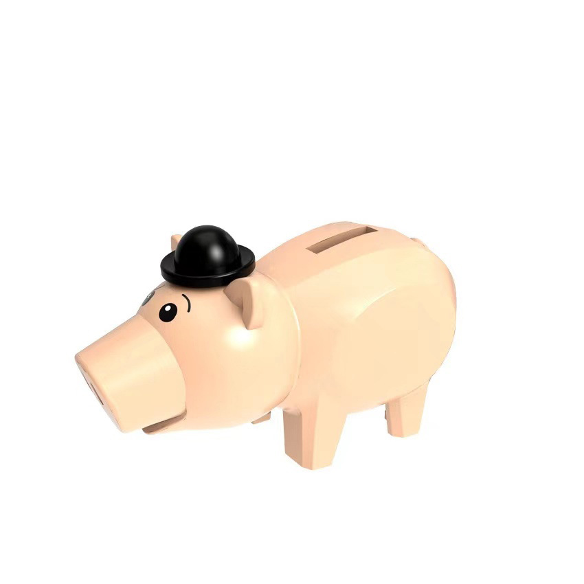 Picture of Cartoon Cartoon animal Princess pumping music plastic assembled building blocks little doll toy mixed batch foreign trade exclusive