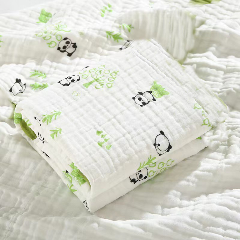 Picture of Straight edge 6 layer cotton yarn high density bath towel baby towel quilt baby blanket newborn quilt bath towel soft factory