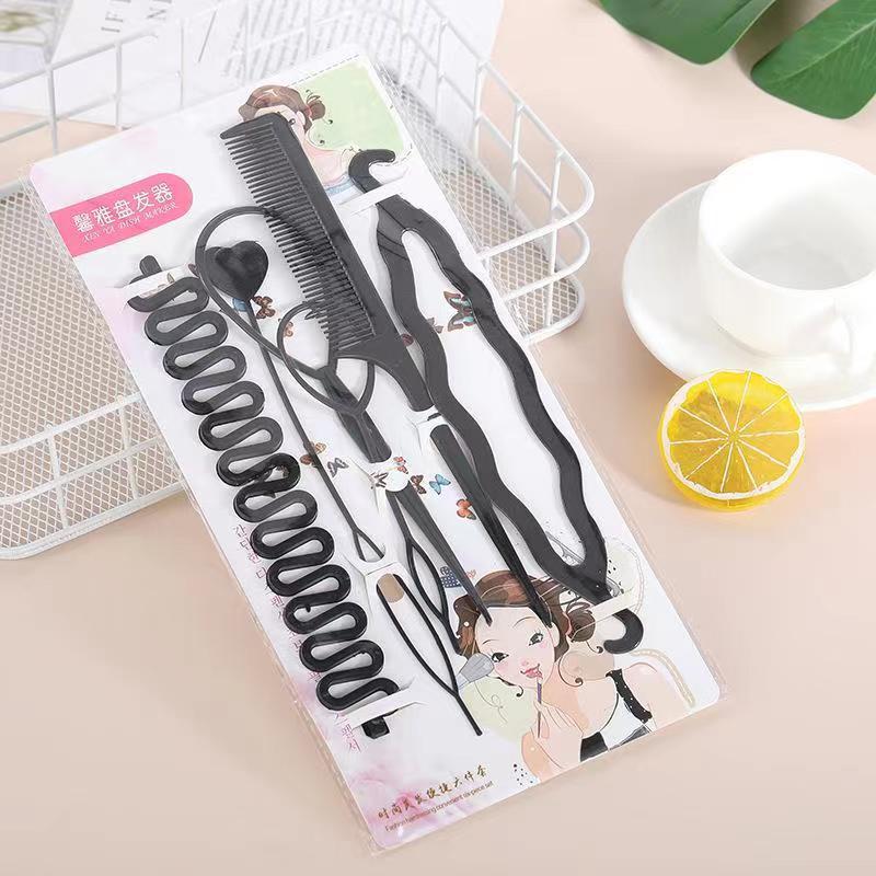 Picture of Korean-style fashion hair portable hair curler six-piece set hair pulling pin ball head flower brace hair styling tool