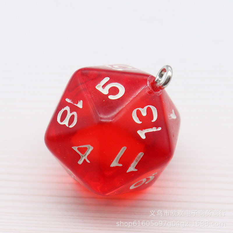 Picture of 20 Sieve Dice Transparent Solid Color Multicolor Bag Pendant Earrings Keychain DIY Accessories