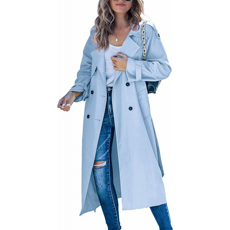 Picture of In stock! Amazon independent station cross-border European and American women's winter and autumn trench coat foreign trade 2023 coat