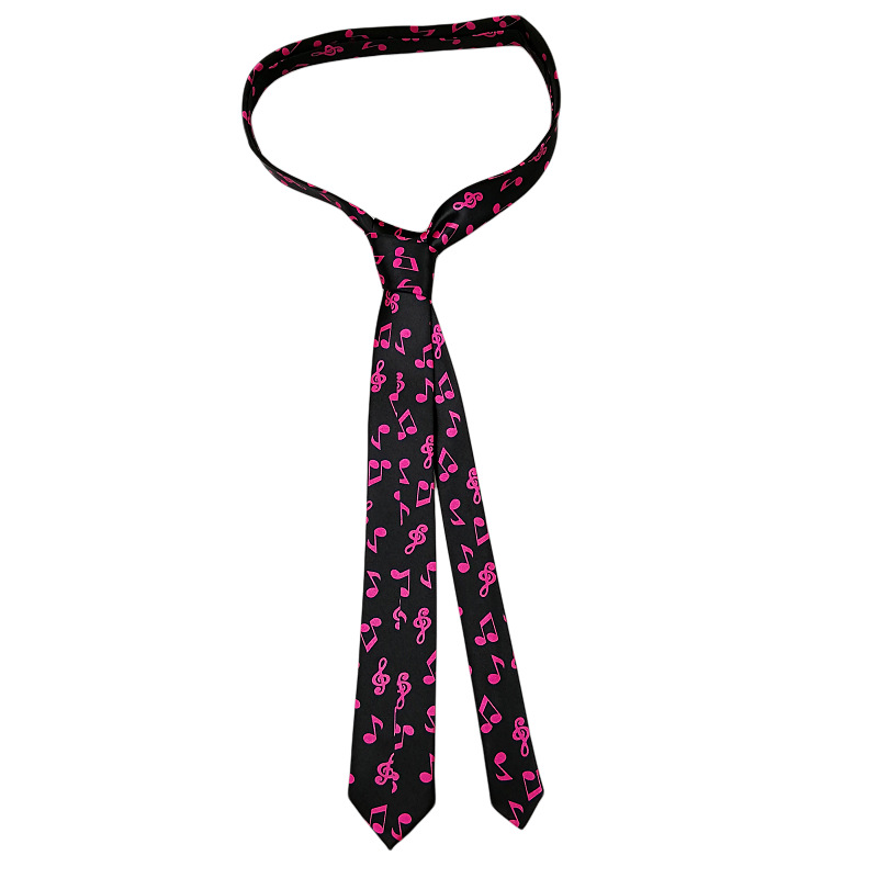 Picture of Zebra Leopard Print Love Poker Letters 5cm Matchinging Shirt Ins Student Tie Unisex Versatile Can Be Customized
