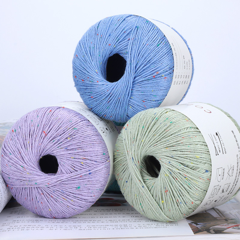 Silk Yuet color point mercerized cotton hand-woven thread can be hooked can be woven summer comfortable skin-friendly shiny