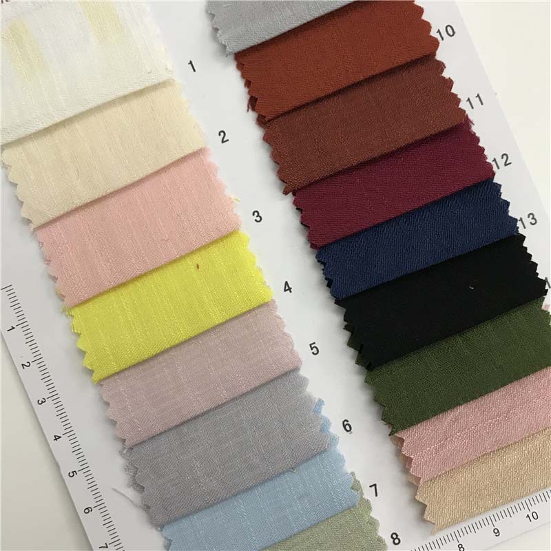 Bamboo wrinkle 51 color spot supply shirt fabric shirt skirt fashion fabric 349895