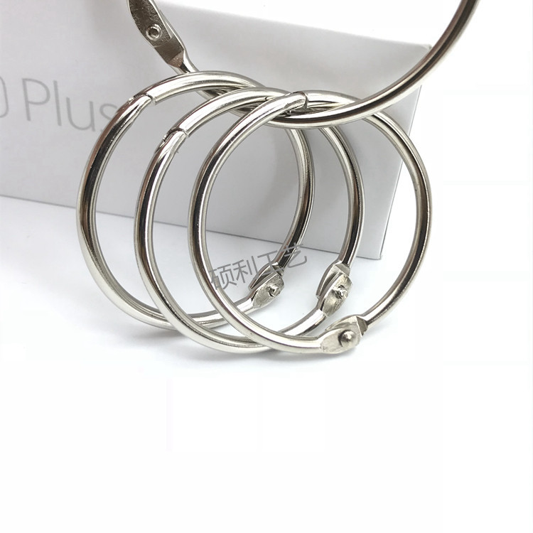 Manufacturer Wholesale Metal Book Ring Open Loose-Leaf Ring Loose-Leaf Ring Binding Iron Ring Card Movable Ring Colorful Open Ring