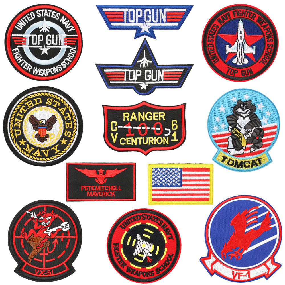 Amazon Supply Embroidered Cloth Sticker Velcro Armband Military Fan Morale Stamps Patch Sticker Embroidered Label Ironing