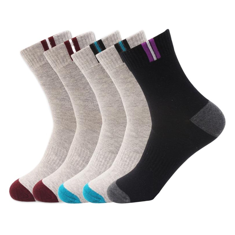 Men's Socks Foreign Trade Large Size Mid-tube Socks Cotton Socks Business Men's Socks Deodorant Sweat Absorbing Large Size 4546 Size Cotton Socks Chubby Foot