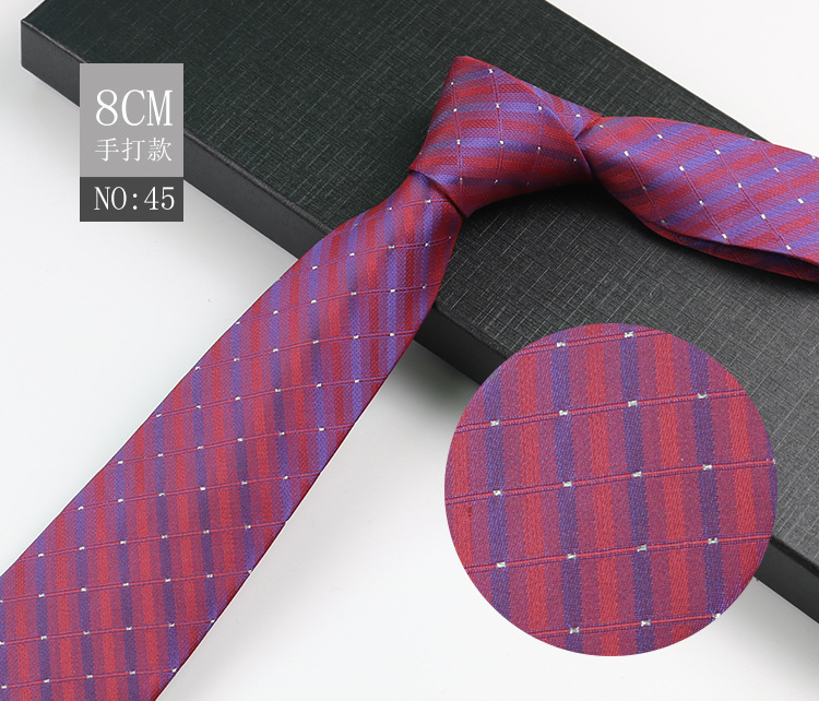 Picture of Men's Tie Business Shirt Stripesd Security Professional Formal Wear Wholesale Plus Logo Manufacturer 8cm Hand-Made