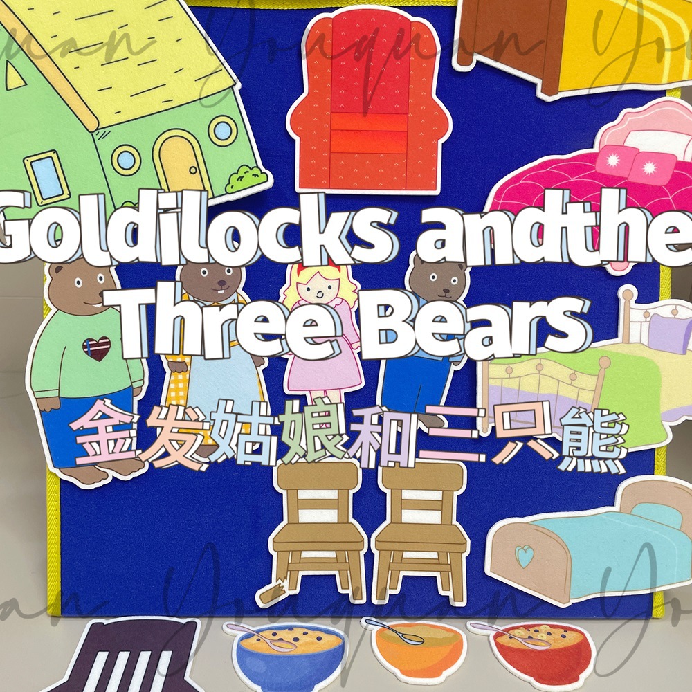 Goldilocks and the Three Bears Felt Picture Book Story for Young Children