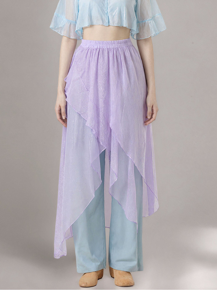 Classical dance practice clothes, women's pants, flowing wide-leg pants, adult ethnic modern dance practice pants, irregular culottes