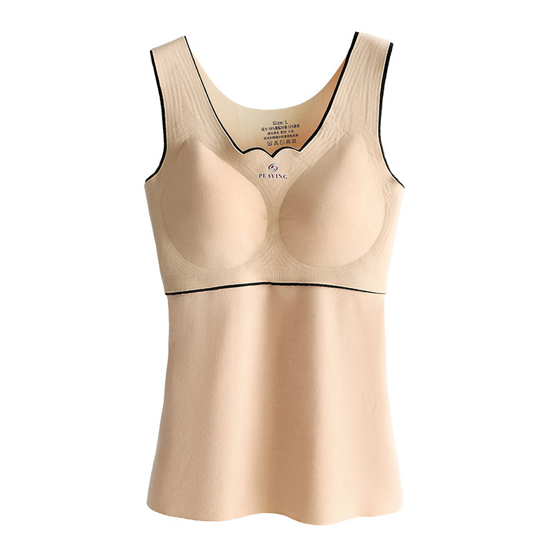 Picture of Oxygen-friendly 2.0 Velvet Lined Thickened Thermal Vest Women's All-match Base Shirt Slim-fit Seamless Thermal Underwear for Women