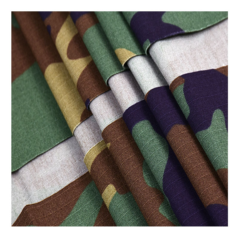 50% Cotton 50% Nylon Jungle Camouflage Dark Plaid Training Clothes Cotton Coat Nylon Camouflage Printed Fabric