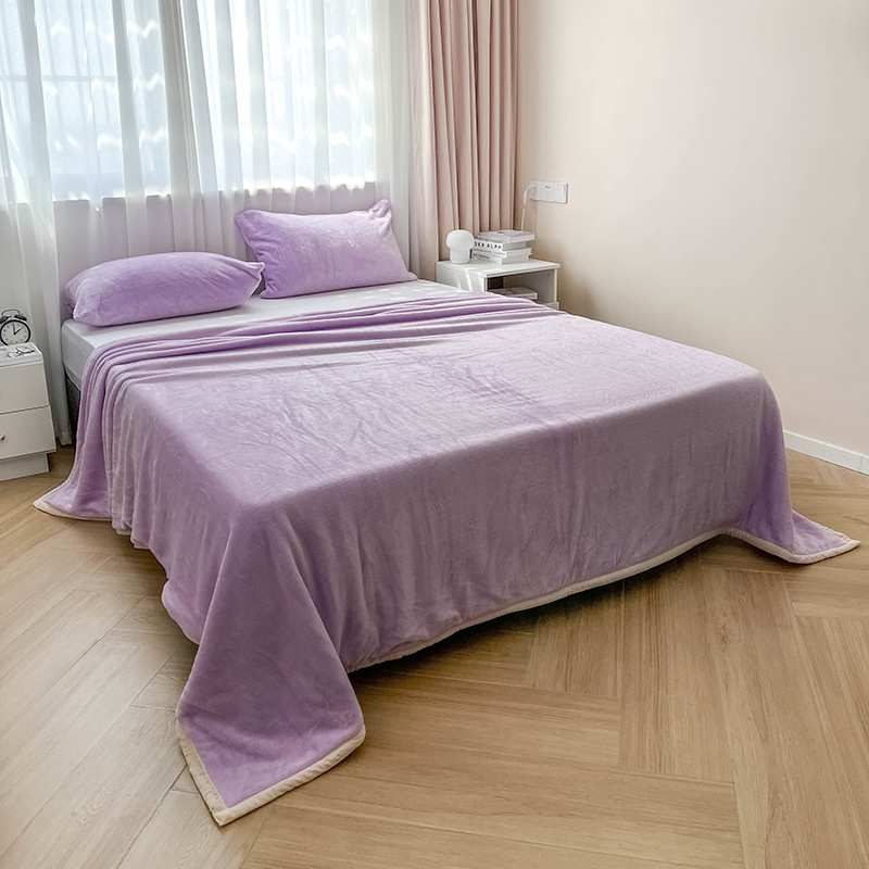 Picture of Muji Blanket Nap Blanket Flannel Blanket Blanket Coral Fleece Air-conditioning Blanket Winter Thickened Fleece Blanket Wholesale