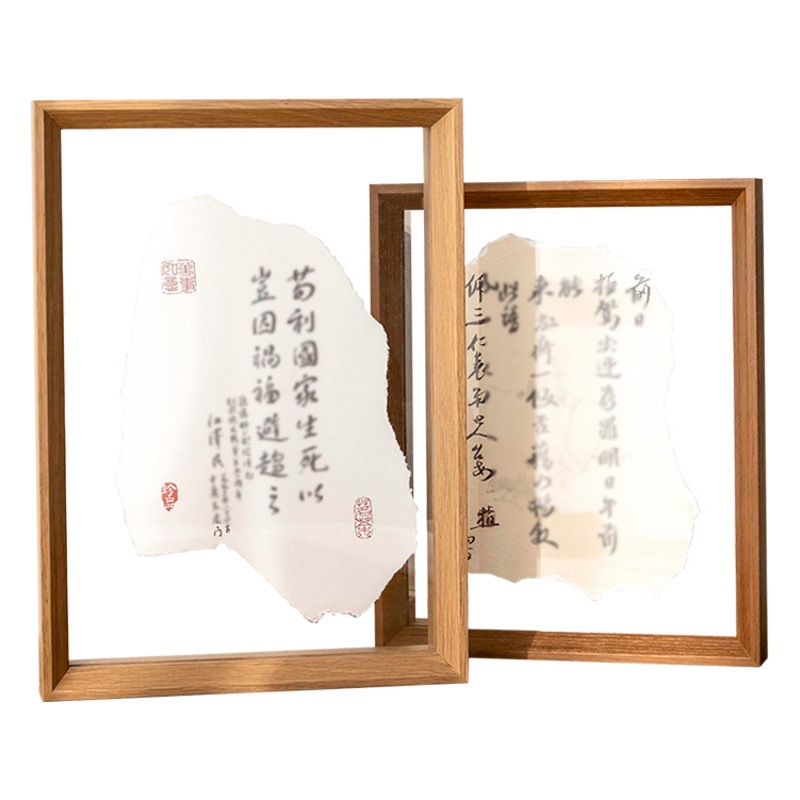 Double-sided transparent frame table frame mounting a4 calligraphy 6 inch calligraphy photo frame acrylic display frame batch