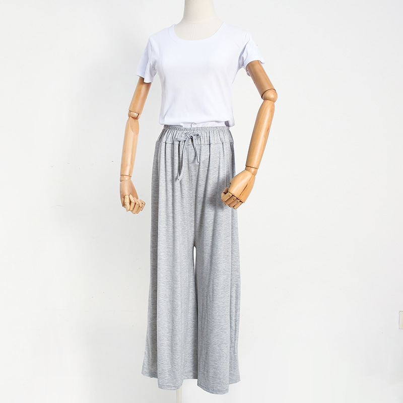 Picture of Japanese Wholesale Large Size Swing Pants Casual Pants for Women Japanese and Korean Spring and Summer Modal Loose High Waist Drawstring Wide Leg Pants