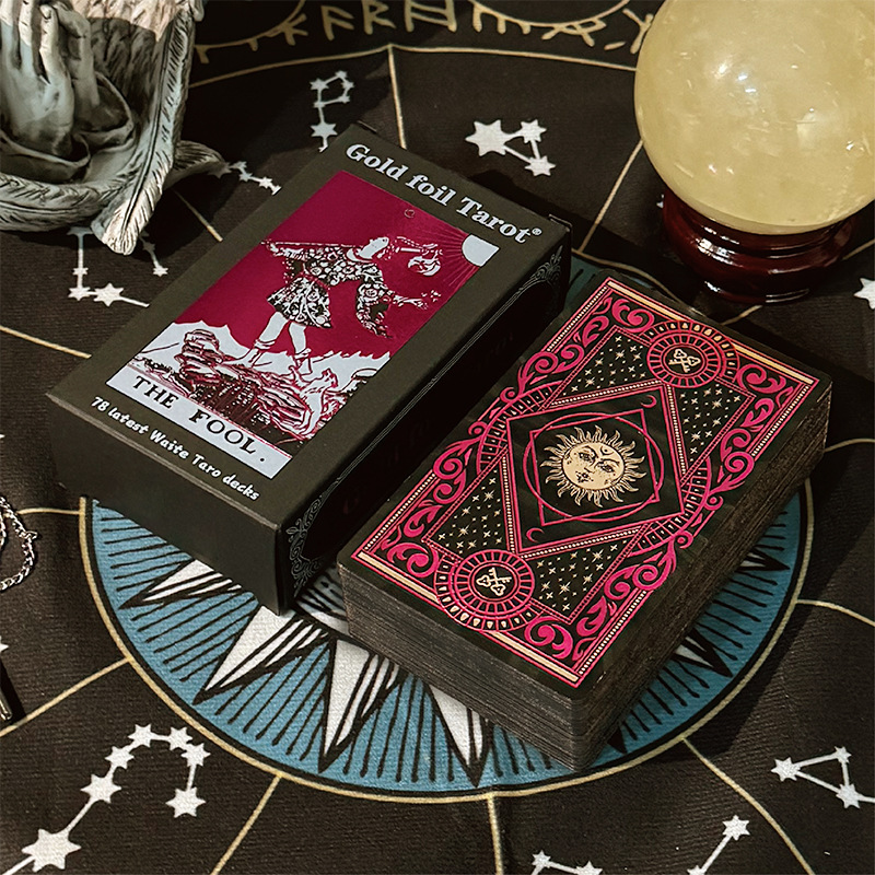 Picture of Tarot Card Waite Card Beginner Hot Stamping Plastic Pvc Waterproof Board Game Card Game Manufacturer Spot Wholesale