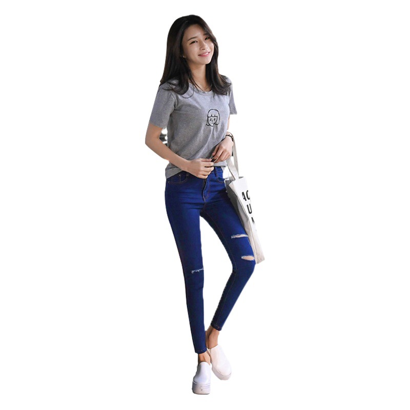 Rapped Jeans Women's Summer Thin 2023 New High Waist Slimming Small Black Micro-flared Pants for Children