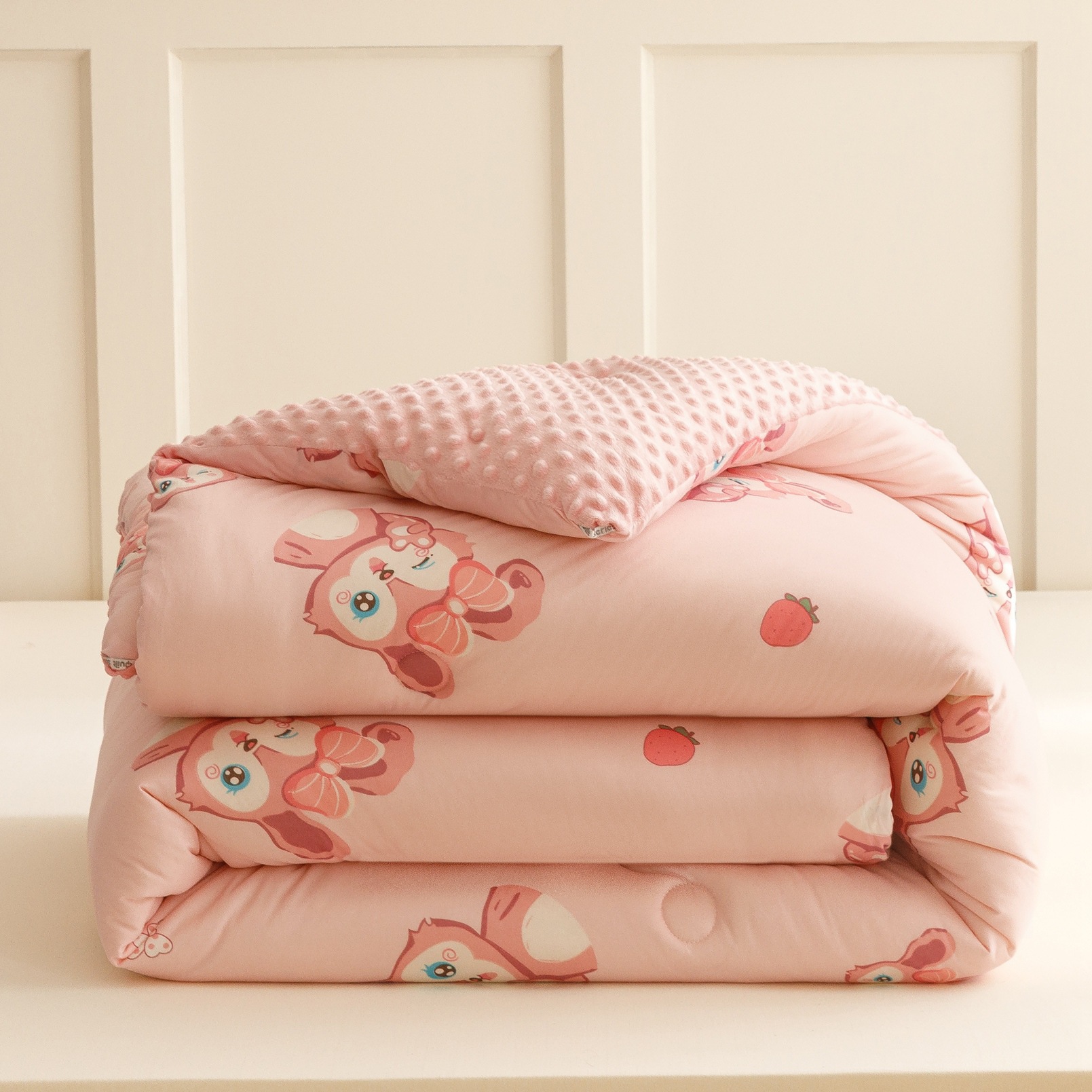 Picture of Maternal and infant class a pea velvet quilt soybean fiber quilt core children's knitted cotton student dormitory four seasons autumn and winter quilt 2