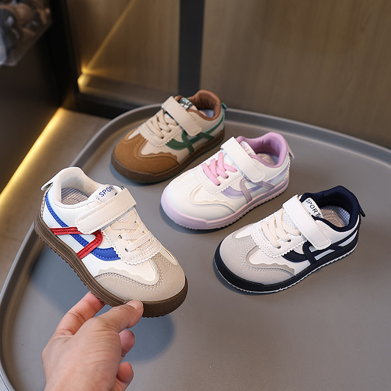 Children's Retro Forrest Gump Shoes 2025 Autumn Boys' Sports Shoes Sneakers Girls' Casual Shoes Velcro Baby Moral Training Shoes