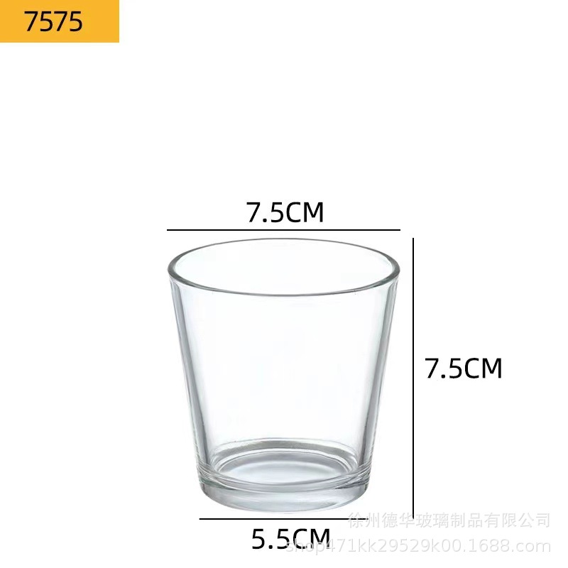 Picture of Transparent candle cup glass jar bedroom romantic Candlestick cup color frosted glass container aromatherapy empty cup with lid