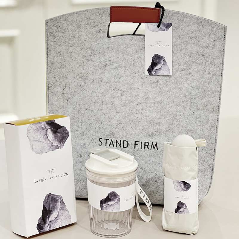 Felt Bag New Thickeneded Felt Large Capacity Handbag Design Simple and Can Be Printed with Logo Business Gift Bag