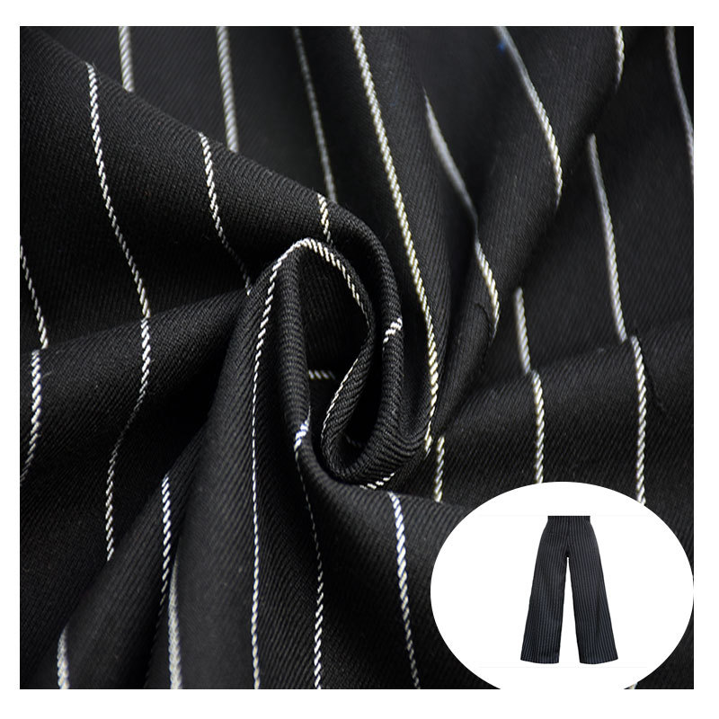 White striped yarn-dyed fabric T/R suit fabric set fabric striped woven fabric