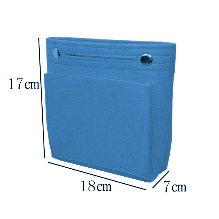 Picture of Factory wholesale felt cosmetic bag multi-functional Women's Travel liner bag large capacity felt snap storage bag