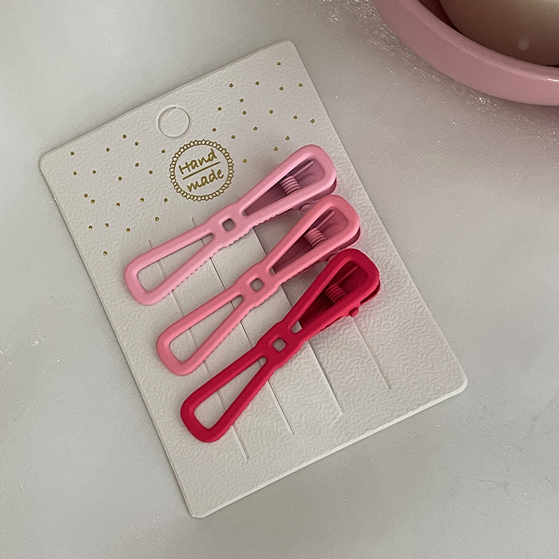 Picture of Pink Hairpin Women's Star Small Hairpin Side Bangs Clip Cute Side Clip Love Dopamine Clip Headdress
