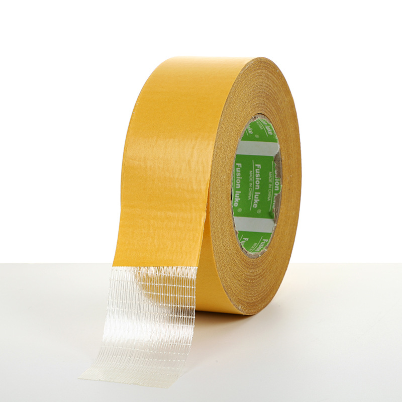 Glass fiber double-sided mesh tape temperature-resistant fixed glass strong adhesion strong toughness double-sided fiber tape