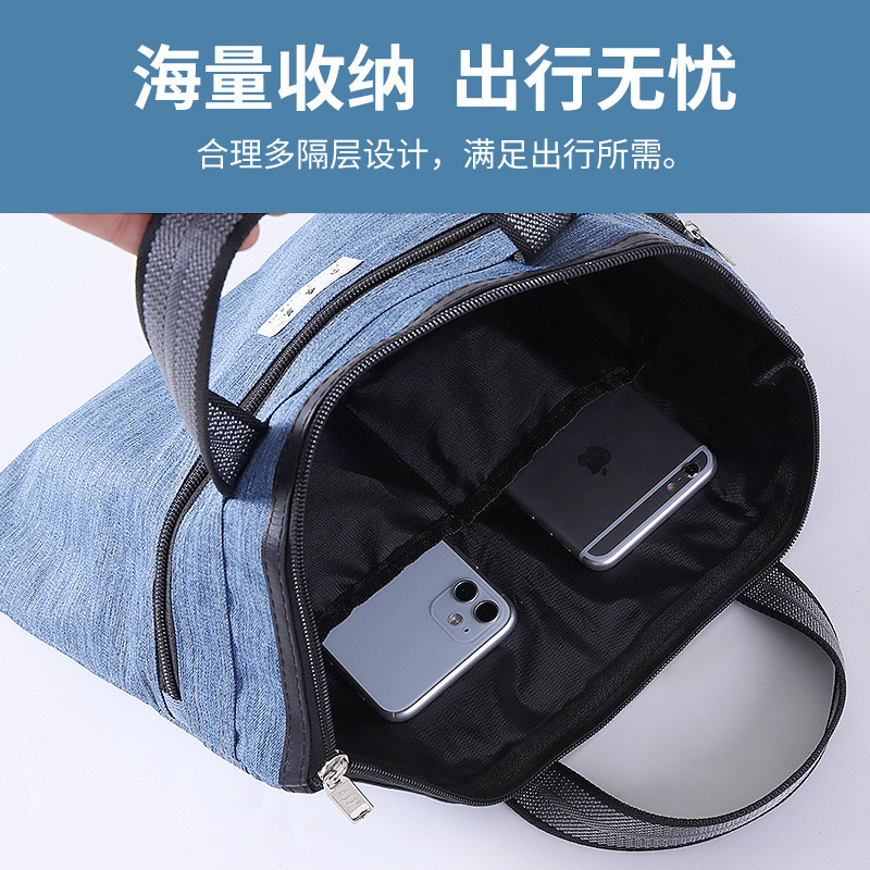 Picture of Thickened Oxford Cloth Briefcase Large Capacity Meeting Briefcase Customized Portable File Bag A4 Storage File Bag