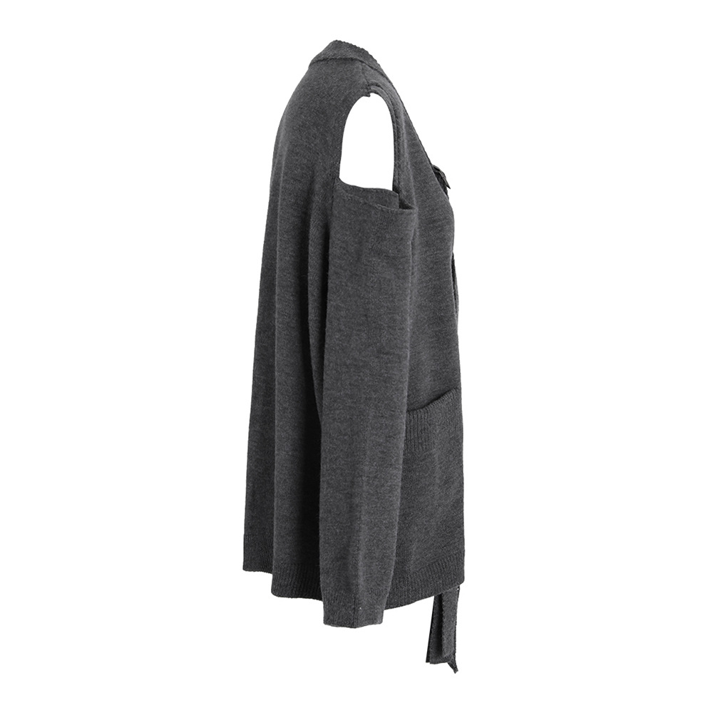 Picture of 2024 spring new off-the-shoulder knitted sweater coat cardigan women's design sense royal sister cross-border loose casual top
