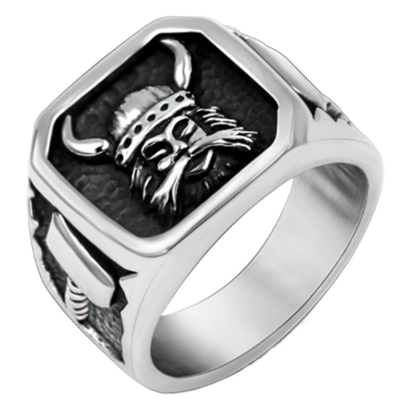 Haiyi Wholesale European and American Viking Rings, Personalized Trendy Jewelry, Antique-Style Cast Rings