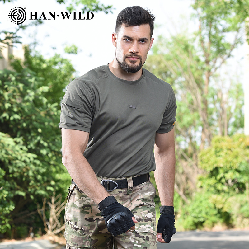 Hurricane Second Generation Round Neck Short-Sleeved Summer Quick-Drying Sweat-Absorbent Breathable Outdoor T-Shirt Short-Sleeved Men's Tactical Training Combat T-Shirt