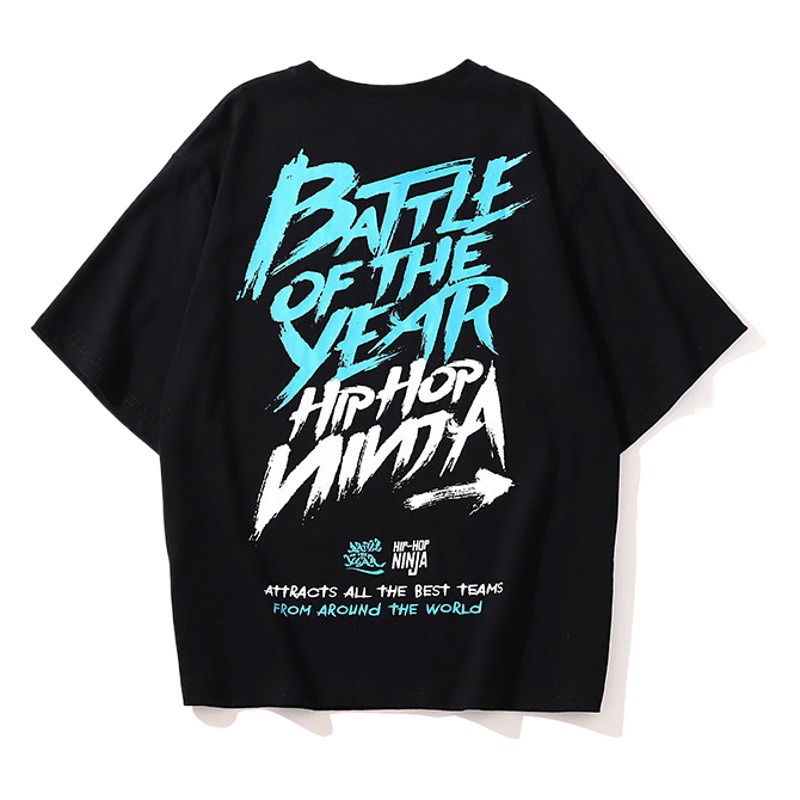 Children's loose T-shirt hip hop short-sleeved shirt men's and women's hiphop performance clothes boys' hip hop summer clothes