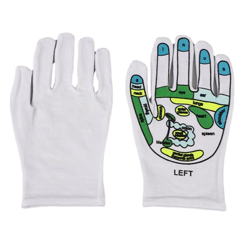 Spandex Acupoint Printing Gloves Five Finger Gloves with Large Quantity and Excellent Price