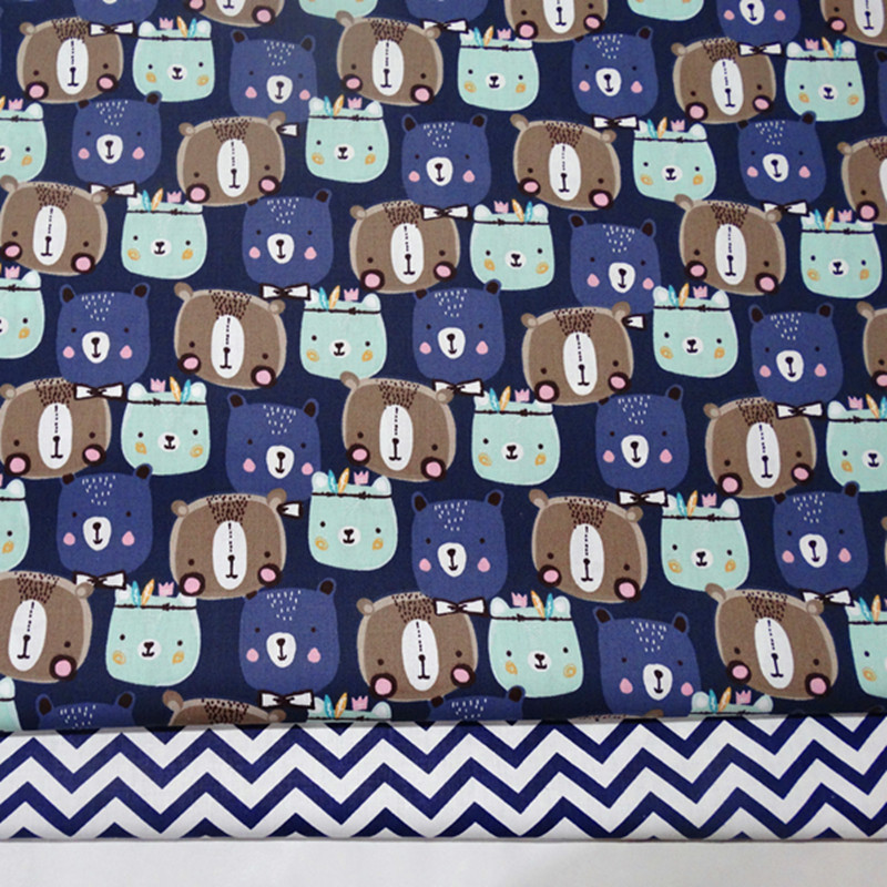 Factory wholesale cotton cotton printed cartoon fabric bedding baby fabric wholesale 1.6 m wide panda tribe
