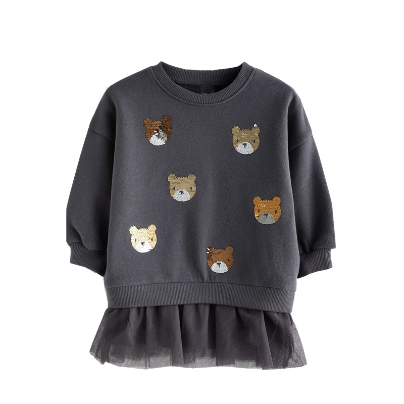 Picture of Princess Dress Cross-Border Supply Spring and Autumn Girls Long-Sleeved Sweatshirt Dress European and American Hot Selling Girls Sweatshirt Dress